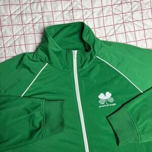 American Eagle Outfitters Green Shamrock Track Jacket XL TG Zip Up Athletic